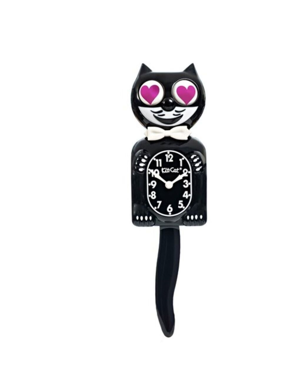 Classic Black Kit Cat Klock Magenta Heart Eyes Limited Edition